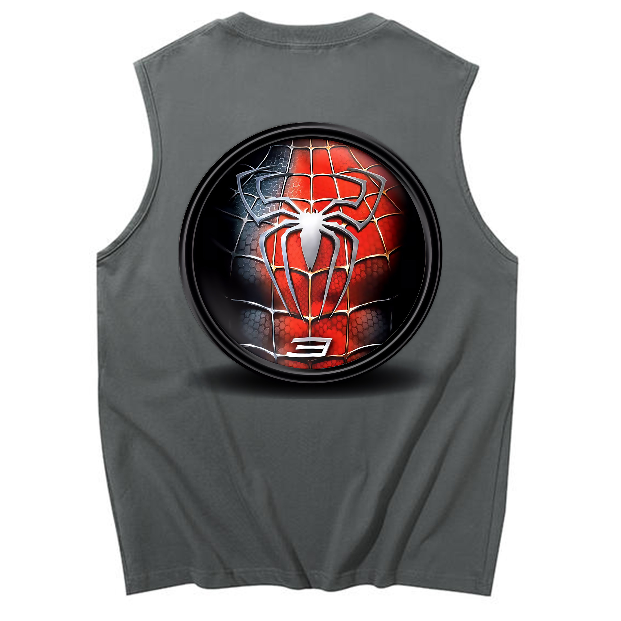 （画像用） Spider Man スパイダーマン コットン100％タンクトップ（背面プリント）